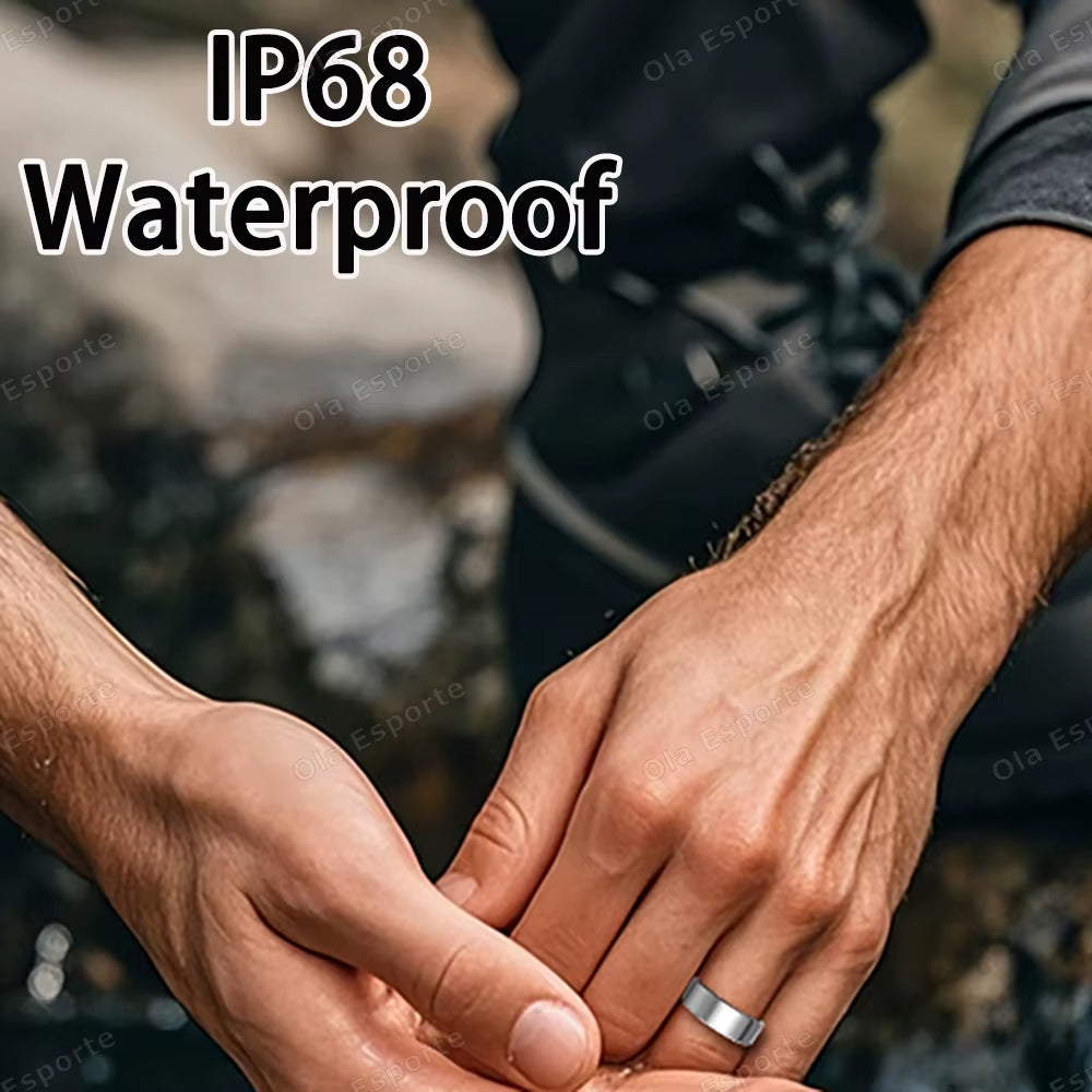 2025 New Smart Ring Heart Rate Blood Pressure Sleep Monitoring Motion Tracking IP68 Waterproof Men Women Smart Ring Holiday Gift