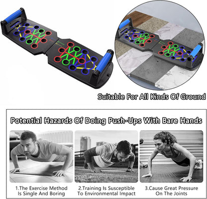Push up Bordo 14 in 1 Multi-Funzionale Pushup Stand Sistema per Le Donne Degli Uomini, Portatile Push up Bar, Uomo Palestra Allenamento Della Forza Push up Maniglie