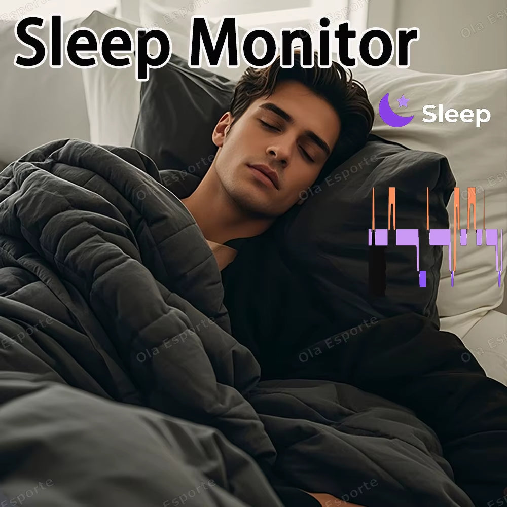 2025 New Smart Ring Heart Rate Blood Pressure Sleep Monitoring Motion Tracking IP68 Waterproof Men Women Smart Ring Holiday Gift